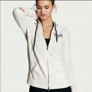 Heathered Off White Victoria Sport Women's Hoodie Jacket